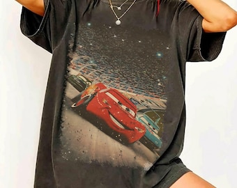 Vintage Lightning McQueen Shirt, Disney Cars Tee, Radiator Springs Piston Cup Racing Shirt, Pixar Cars Graphic Tee, Comfort Colors T-Shirt
