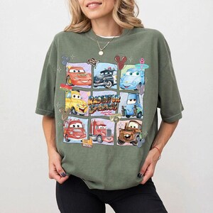 Comfort Colors Cars Shirt, Vintage Lightning McQueen Tee, Retro Radiator Springs Family Trip Shirt, Disneyland Vacation Tee, Pixar Cars Tee image 8
