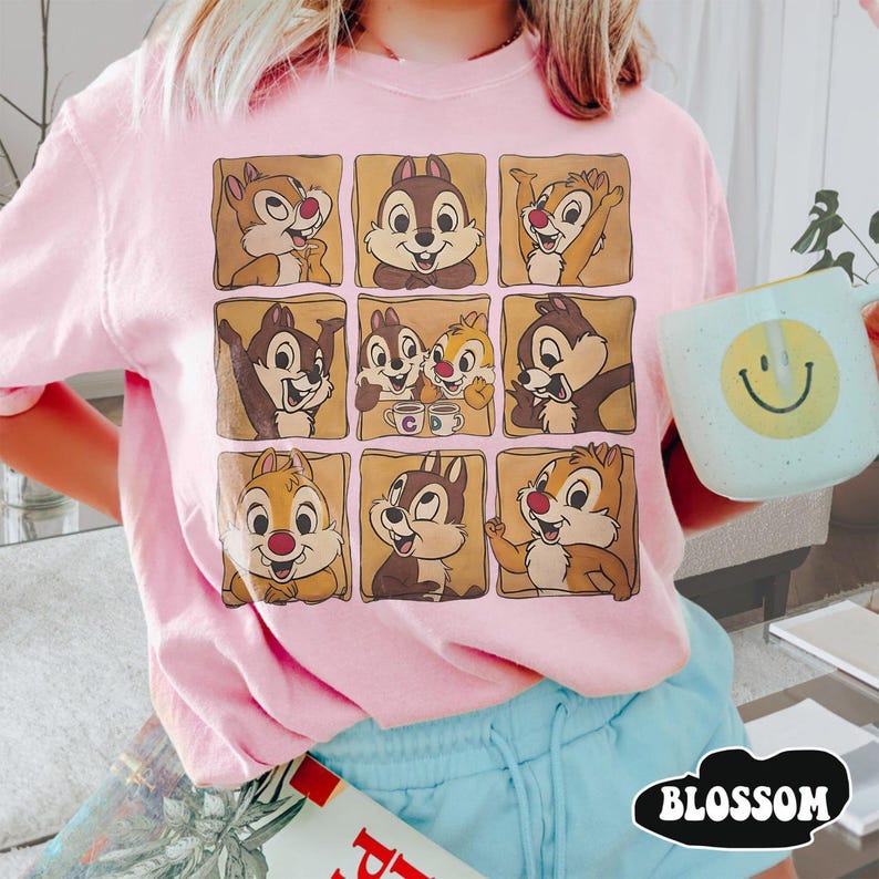 Vintage Chip N Dale Shirt, Comfort Colors Disney Tee, Double Trouble Family Matching, Animal Kingdom Trip Shirt, Disneyland Outfit image 6