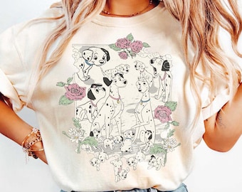 Camiseta dos 101 Dálmatas, Camiseta Retrô dos Filhotes da Disney, Camiseta Pongo Perdita Cruella De Vil, Camiseta Combinando para a Família Disneyland, Ideia de Presente para Amantes de Cães