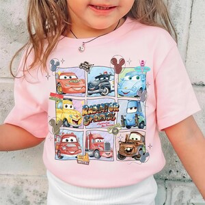 Comfort Colors Cars Shirt, Vintage Lightning McQueen Tee, Retro Radiator Springs Family Trip Shirt, Disneyland Vacation Tee, Pixar Cars Tee image 3