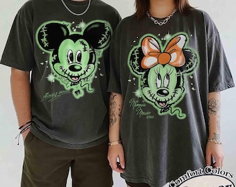 Retro Zombie Mickey Minnie Halloween Shirt, Disney Zombie Couples Matching Tees, Mickeys Not So Scary Halloween Party 2026 Shirt, Spooky Tee
