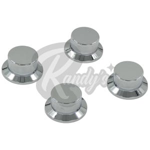 Advanced Plating Flat Top Hat Knobs (4-Pack) - Fits Gibson® Les Paul® Goddess Chrome