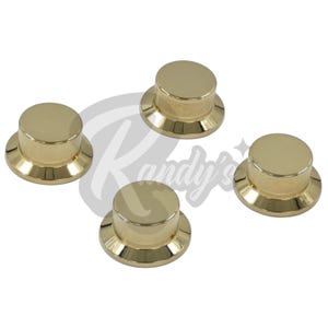 Advanced Plating Flat Top Hat Knobs (4-Pack) - Fits Gibson® Les Paul® Goddess Gold