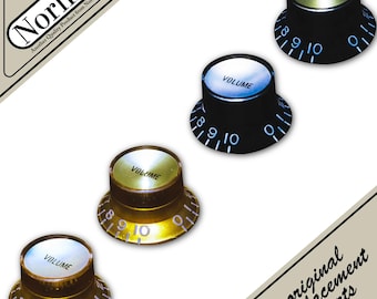 Norlin Embossed Top Hat Reflector Volume Knob for Gibson® Guitars