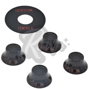 Advanced Plating Voodoo Knobs & Toggle Switch Washer (Rhythm/Treble) Kit - Fits Gibson® Bild 2