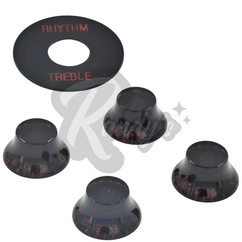 Advanced Plating Voodoo Knobs & Toggle Switch Washer (Rhythm/Treble) Kit - Fits Gibson® Bild 2