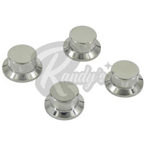 Advanced Plating Flat Top Hat Knobs (4-Pack) - Fits Gibson® Les Paul® Goddess Nickel
