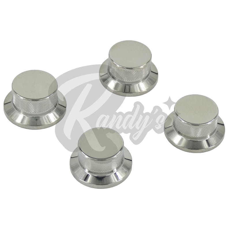 Advanced Plating Flat Top Hat Knobs (4-Pack) - Fits Gibson® Les Paul® Goddess Nickel