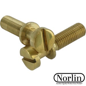 Norlin Vintage Aged Relic RAW Brass Stop Bar Tailpiece Studs for Gibson® Guitars image 2
