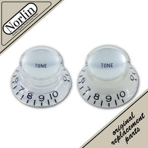 Norlin Embossed Top Hat Reflector Tone MOD Knob for Gibson® Guitars