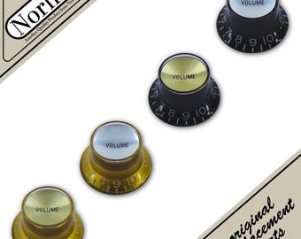 Norlin Embossed Top Hat Reflector Volume Knob for Gibson® Guitars