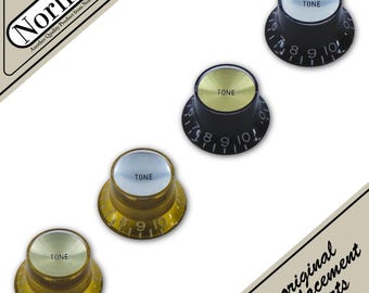 Norlin Embossed Top Hat Reflector Tone Knob for Gibson® Guitars