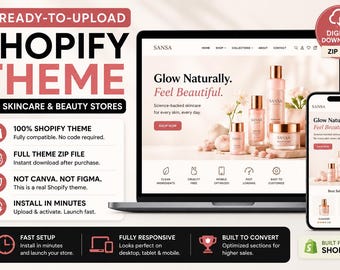 Shopify Skincare Theme for Beauty & Cosmetics Stores | Animated Shopify Website Template