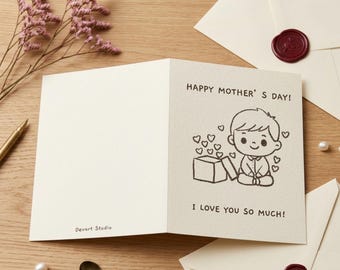 Kids Mother's Day Card | Printable Greeting Card From Children (A4/US Letter)