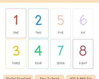 Numbers 1-10 Flashcards & Tracing Pack – Toddler Math Activity (Digital Download)
