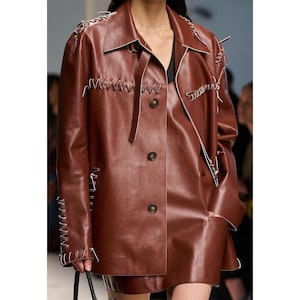 Whipstitch Mens Jacket Leather - Etsy