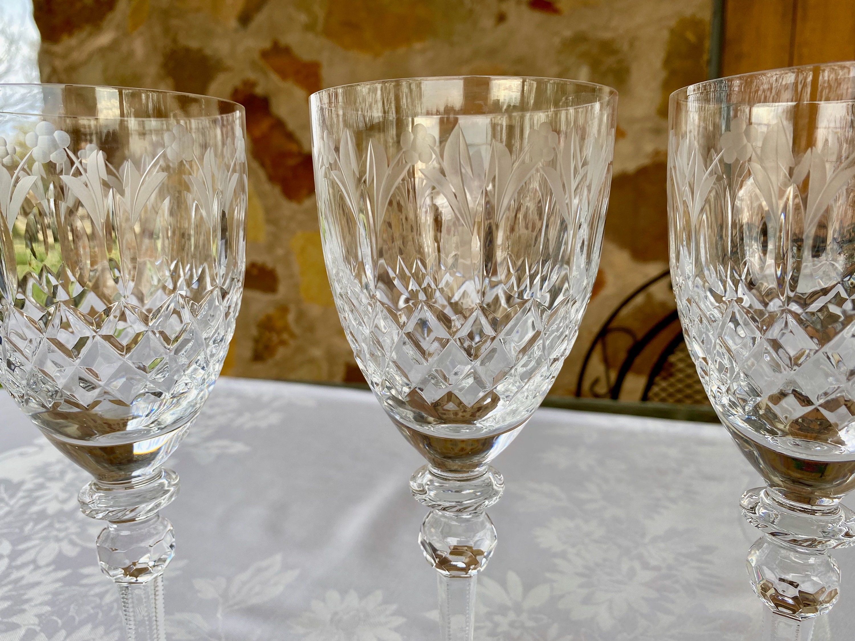 Vintage Wine Glasses Queen by Rogaska Crystal - Set of 4