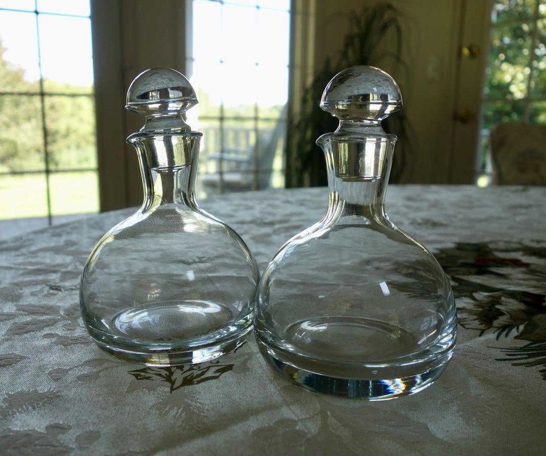 Vintage Glass Oil and Vinegar Cruets Modern Hand Made in Thailand - Etsy