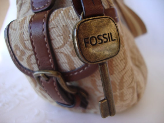 Fossil Crossbody Bag Vintage Women Girl Brown Beige Fossil Bag - Etsy Canada