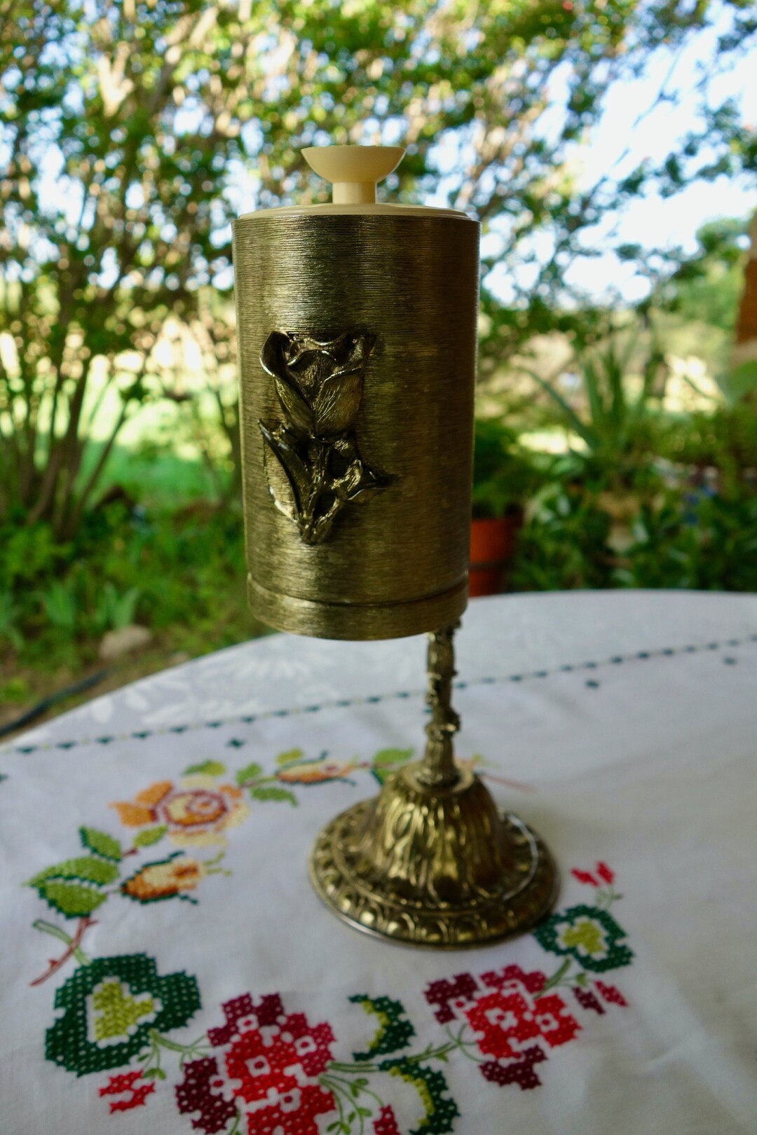 Vintage Brass Ormolu Dixie Cup Holder Hollywood Regency Glam Etsy
