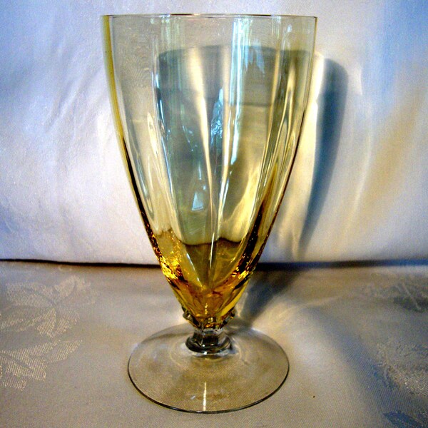 SALE Iced tea glass Fostoria Topaz and crystal 5298