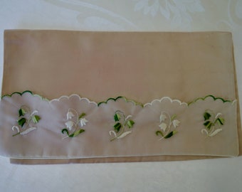 Vintage Christian Dior Satin Lingerie Hosiery Bag Fold Over Clutch Embroidered