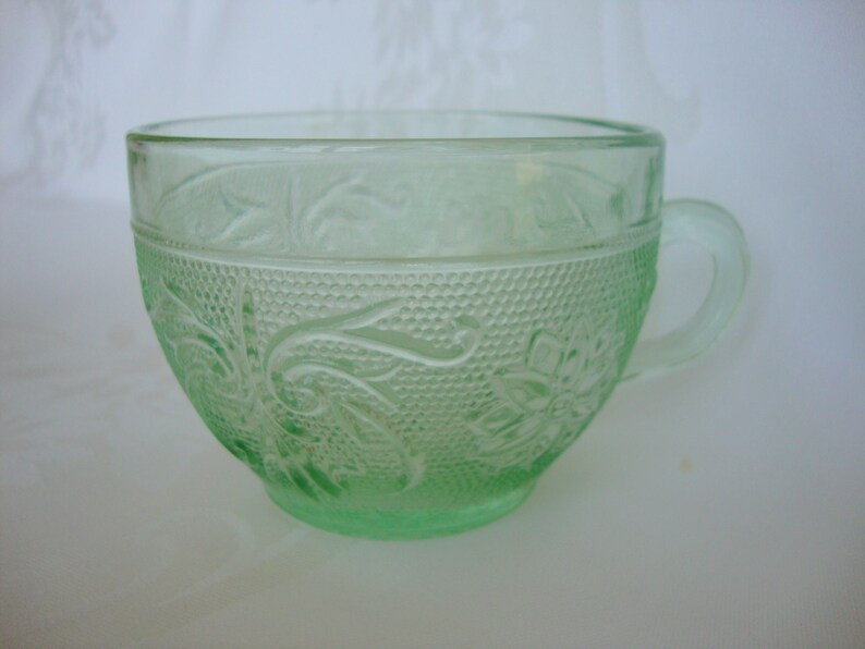 Indiana Chantilly Tiara Sandwich Glass Set of Three Cups and Etsy