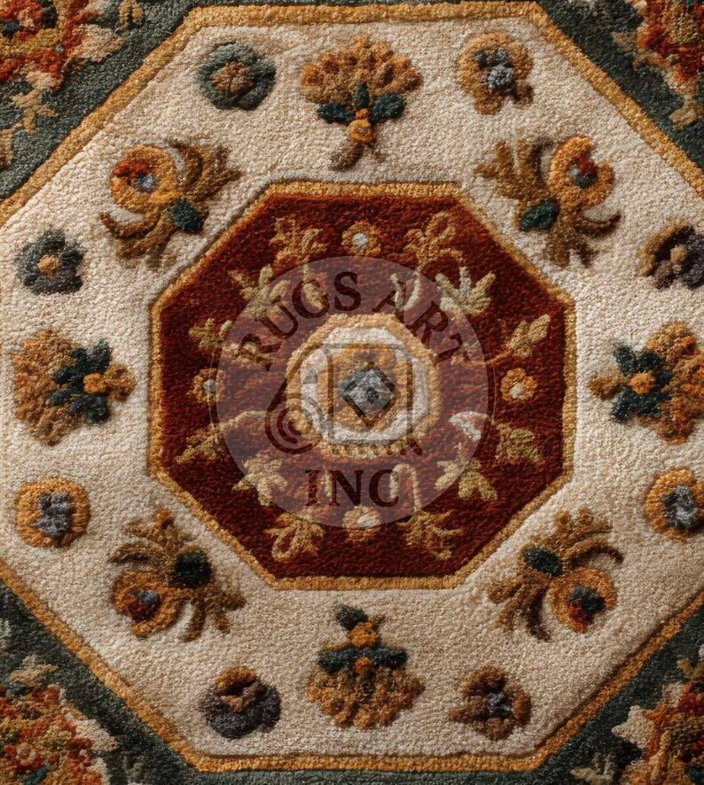 Hand-tufted Wool Octagon Rug – 3D Sculptural Earth Tone Floor Art - Etsy