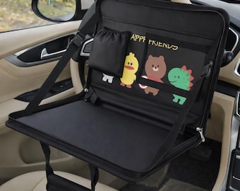Car Steering Wheel Tray, Foldable Dining Table for Driver, Compact Front Seat Back Desk, Versatile Vehicle Accessory