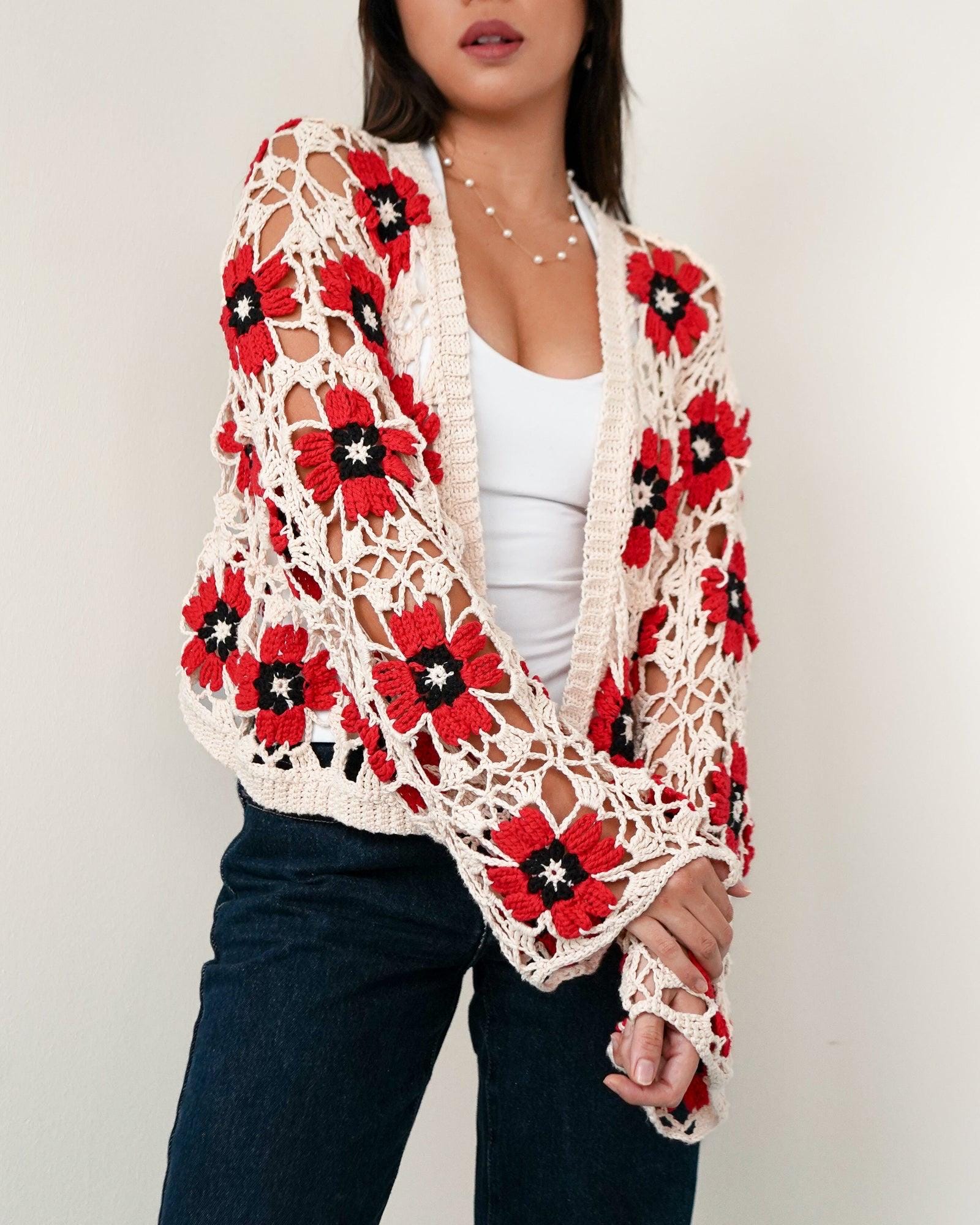 カーディガン US vintage flower cardigan Mika flower 6620 | NN.07® Official Webshop