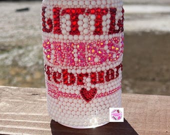 Rhinestone 16oz Glass Cups