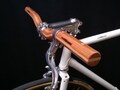 cherry and maple wood riser bicycle handlebar - wooden bicycle handlebar