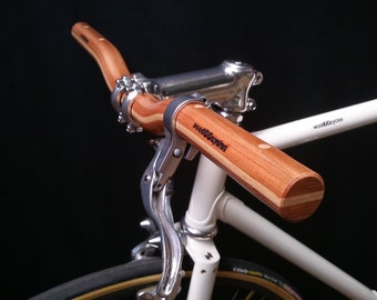 cherry and maple wood riser bicycle handlebar - wooden bicycle handlebar