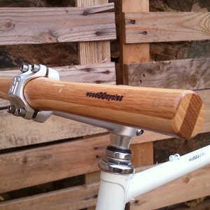oak and ash wood, oversize bicycle handlebar image 5