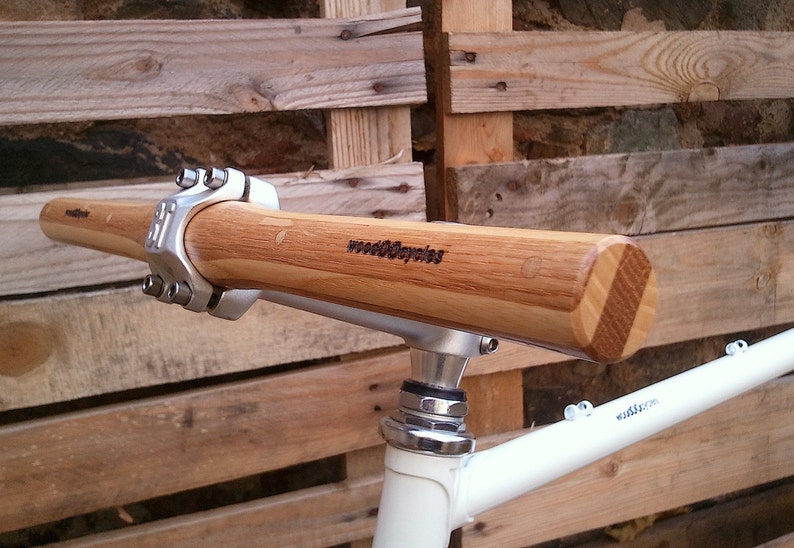 oak and ash wood, oversize bicycle handlebar image 5