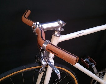 cherry and blackwood moustache bicycle handlebar - wooden bicycle handlebar