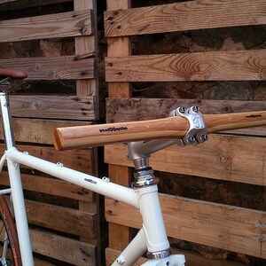 oak and ash wood, oversize bicycle handlebar image 2