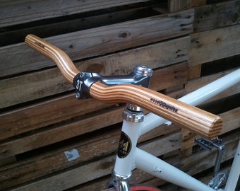 wooden riser bicycle handlebar