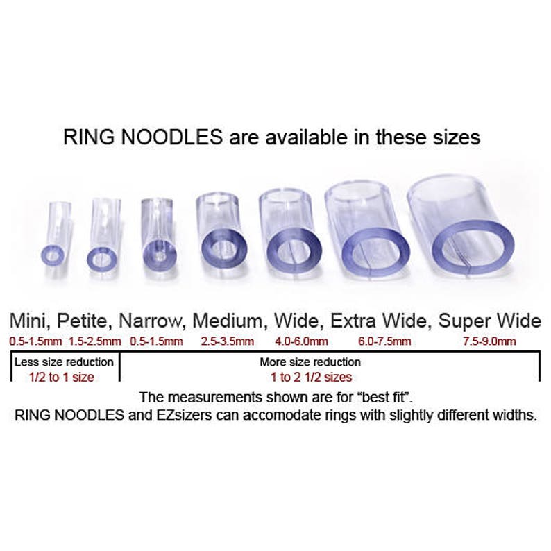 RING NOODLE 3 pack Ring Size Reducer, Ring Guard, Ring Size Adjuster image 5
