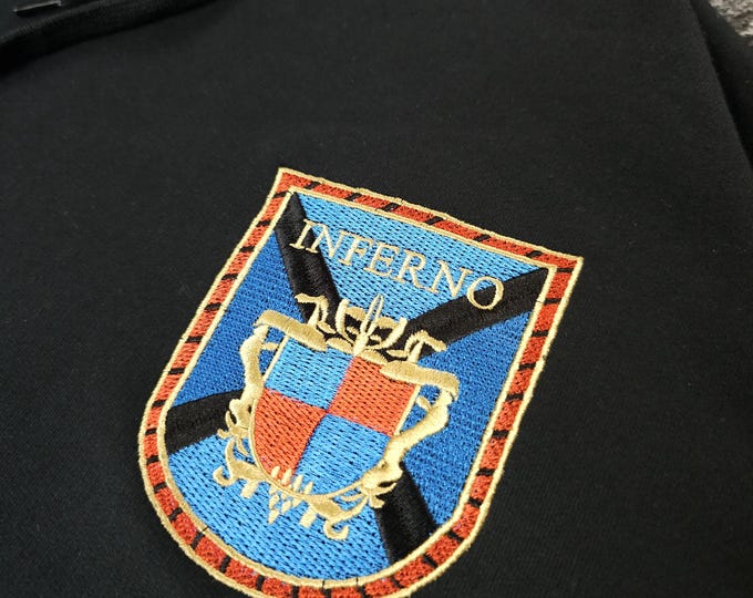 Full embroidery Inferno Hoodie - FPS CS2 Gamer Slang Graphic Hoodie | Streetwear Gaming Sweatshirt | Unisex