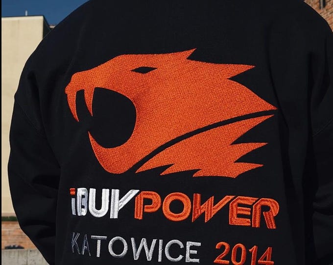 Full big embroidery ibuypower (Holo) | Katowice 2014 Hoodie - FPS CS2 Gamer Slang Graphic Hoodie | Streetwear Gaming Sweatshirt | Unisex