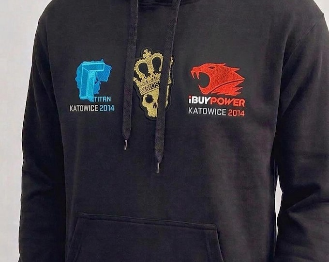 Full embroidery Hoodie x Titan Holo | iBUYPOWER Holo | Crown Foil - FPS CS2 Gamer Slang Graphic Hoodie | Streetwear Gaming Sweatshirt |