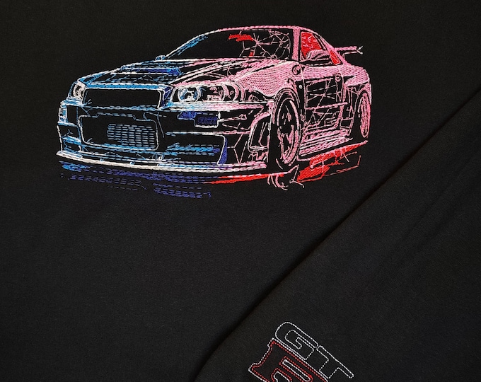 Fast and The Furious Cars Embroidery hoodie | FF | Nissan Skyline | Bullet |