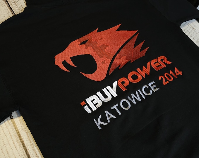Full big embroidery ibuypower (Holo) | Katowice 2014 Hoodie - FPS CS2 Gamer Slang Graphic Hoodie | Streetwear Gaming Sweatshirt | Unisex