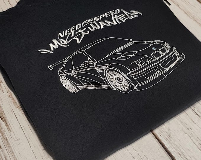 Need For Speed Most Wanted Embroidery hoodie | NFS MW | BMW e46 | m3 | Gtr