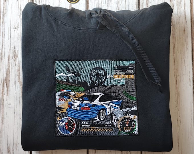 Need For Speed Most Wanted Embroidery hoodie | NFS MW | BMW e46 | m3 | Gtr