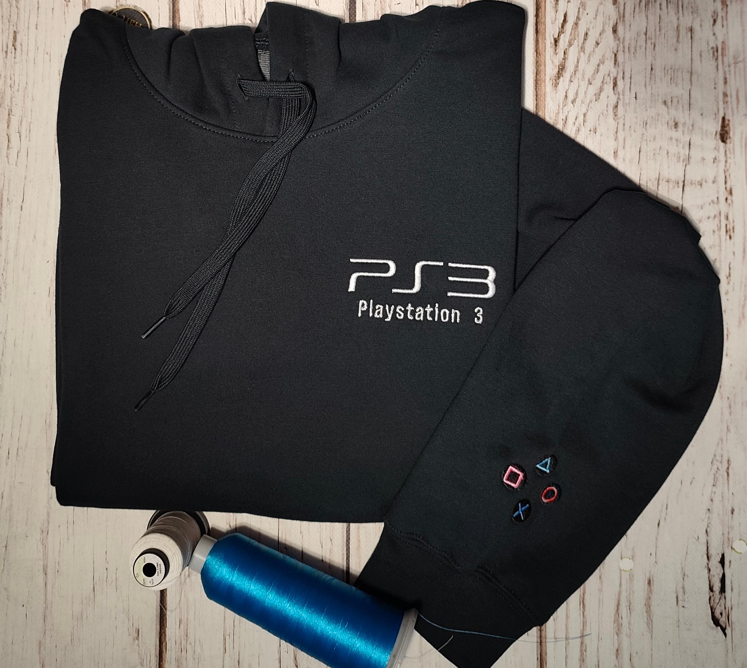 PS PS2 PS3 Playstation Embroidery Hoodie | Retro Games | Unique PS PS2 PS3 Playstation Embroidery Hoodie | Retro Games | Unique