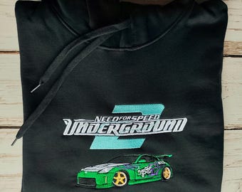 Need For Speed Underground 2 Embroidery hoodie | NFS U2 | Nissan 350z |