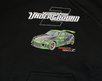 Need For Speed Underground 2 Embroidery hoodie | NFS U2 | Nissan 350z |